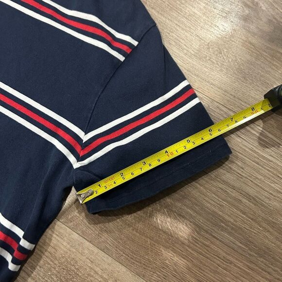 BRANDY MELVILLIE Womans Red And Blue Stripe Cropped Shirt - Picture 7 of 8